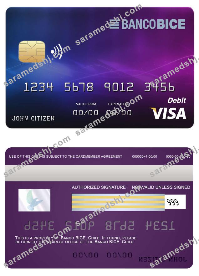 chile  BICE  bank visa card